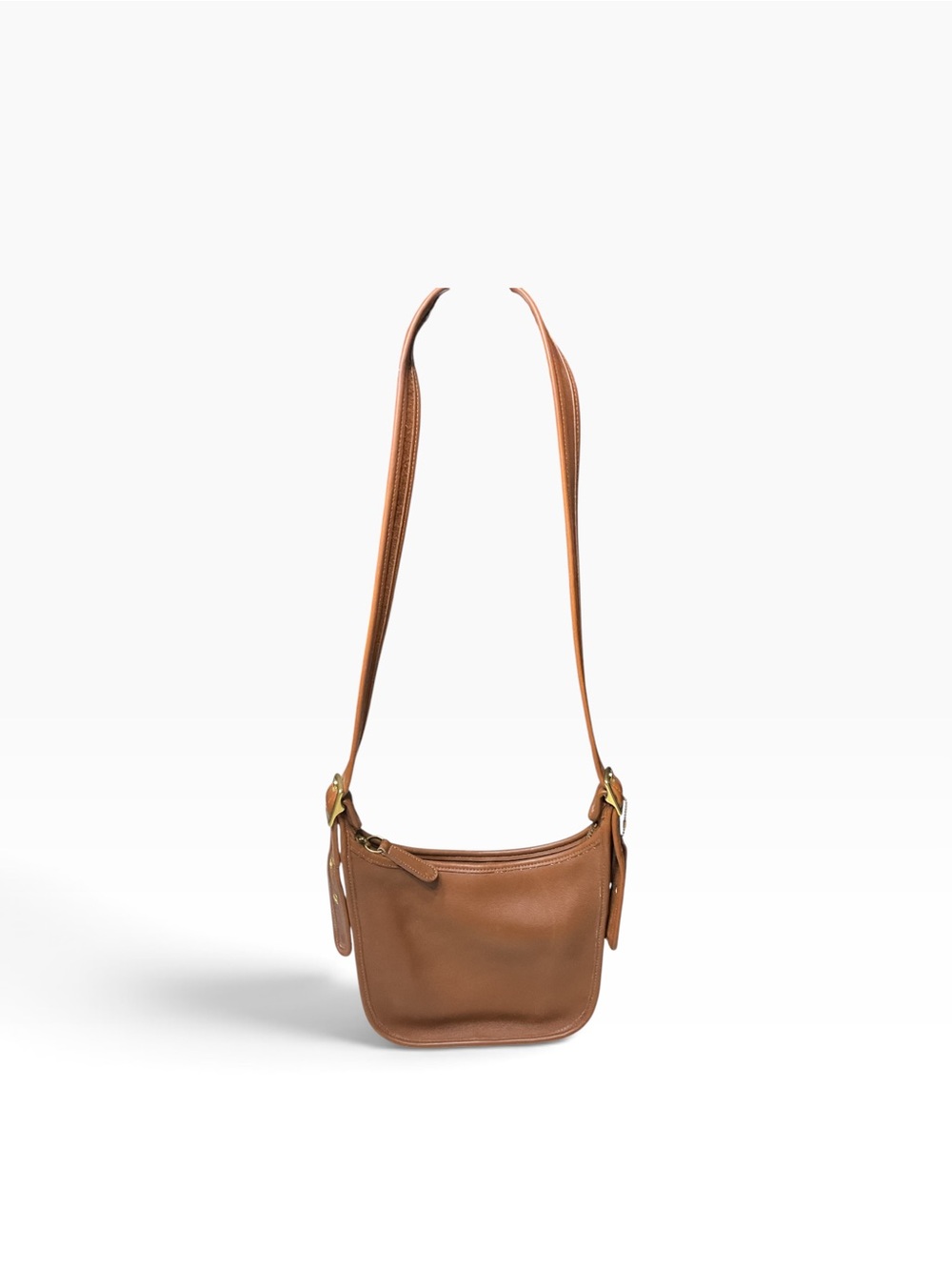 Classic Vintage Coach Brown Leather Crossbody Shoulder Bag 9935 Hadley Zip